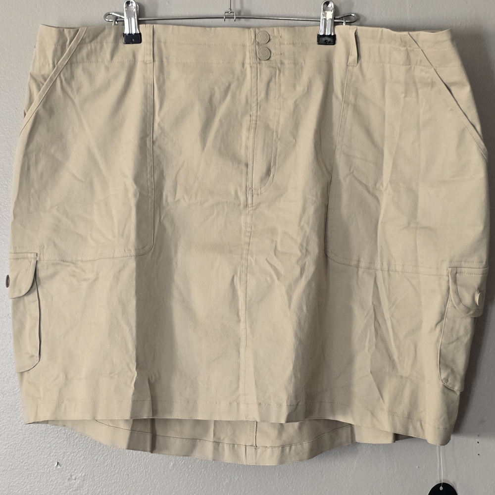 Klassy Network Beige Cargo Mini Skort 3x